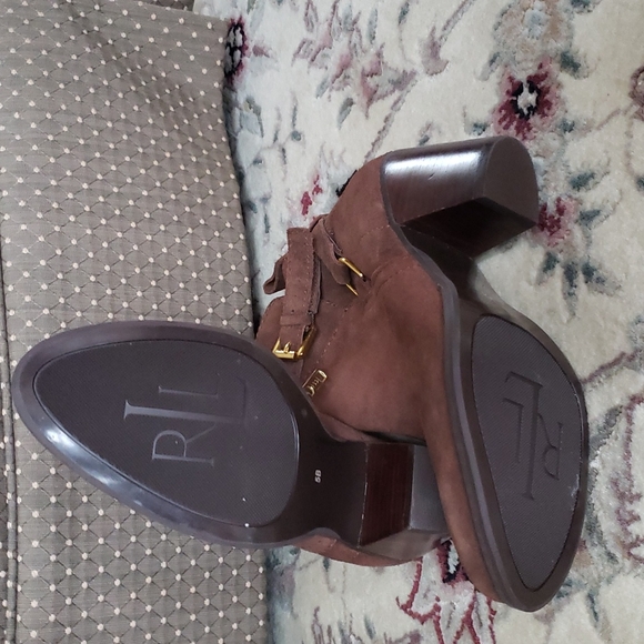 Ralph Lauren Maricia Brown suede bootie - Picture 3 of 7